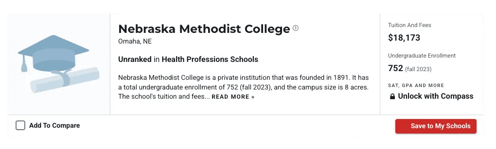 Confusing college portal