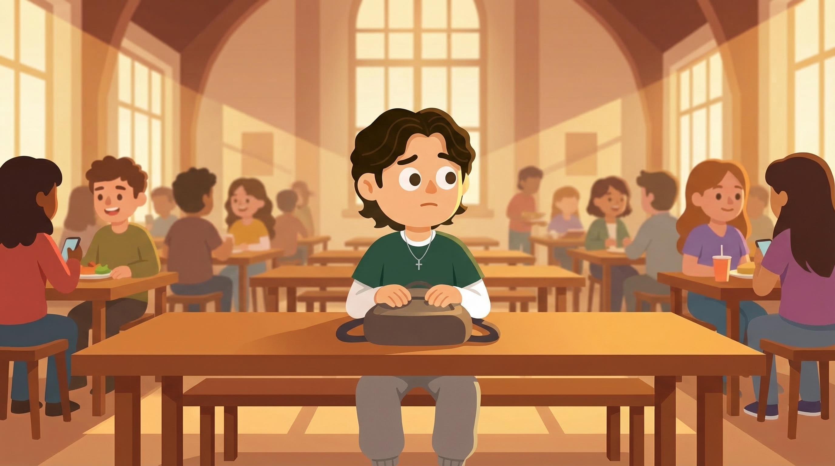 Student feeling out of place in crowded hall