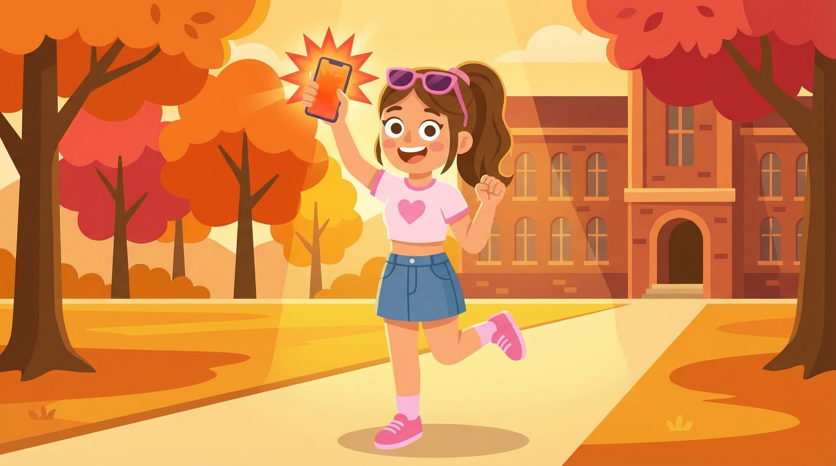 Student excited about their test score