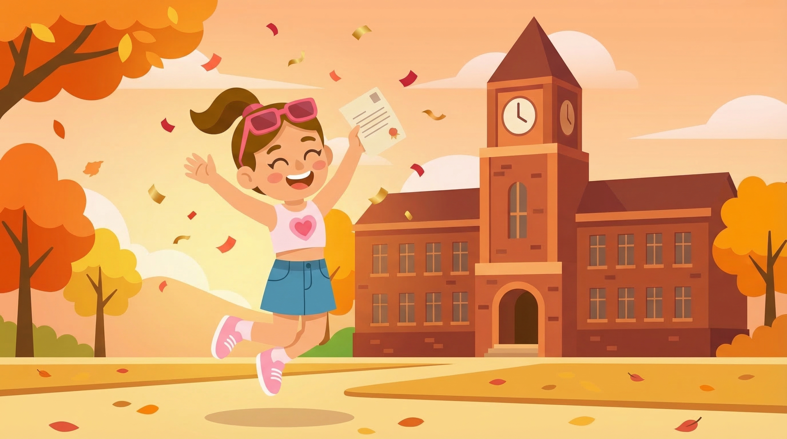 Student celebrating a scholarship win